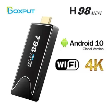 H98 Mini Smart Fire TV Stick H313 TV BOX Android 10 2G16G 2,4 G 5G WIFI медиаплеер DLNA Видео 4K TV Dongle Приемник BT4.0 X96S