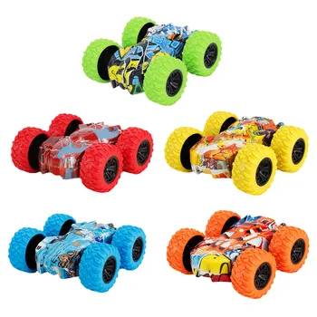 Inertia-Double Side Stunt  Car Off Road Model Car Vehicle Kids Toy 5pcs Toy For Family Children игрушки для детей Brinquedos