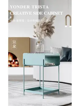 ins стиль, приставной столик для дивана, креативная спальня, домашний шкаф, простая каменная доска, маленькая квартира, мини-журнальный столик