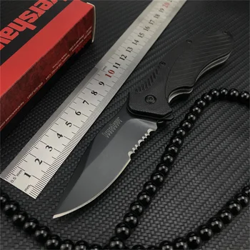 KERSHAW 1605 Тактический Складной Нож С Полностью Черным Зазубренным Лезвием Охотничий Нож Для выживания в Кемпинге EDC Карманный Ручной Универсальный Нож