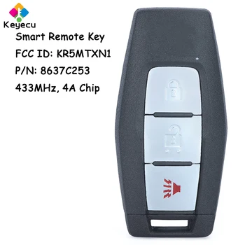 KEYECU Smart Remote Control Автомобильный Ключ С 3 Кнопками 433 МГц 4A Чип для Mitsubishi Outlander 2021 2022 2023 Брелок KR5MTXN1 8637C253