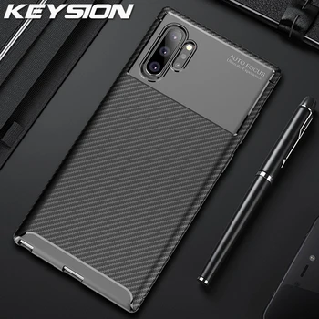 KEYSION Чехол Для телефона Samsung Galaxy Note 10 10 Plus 9 8 Задняя Крышка из углеродного волокна TPU Для Samsung Galaxy S10 S10 Plus S10e S9 S8