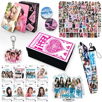 Kpop GIDLE Новый альбом I Feel Брелок Наклейка Подарочная коробка Карты Lomo Высококачественные Фотокарточки с HD печатью YUQI Коллекция фанатов Подарок