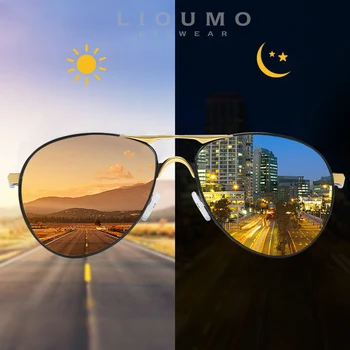 LIOUMO Высококачественные Очки Дневного и Ночного Видения Для Вождения, Поляризованные Солнцезащитные Очки, Мужские Фотохромные Очки, Женские gafas de sol hombre
