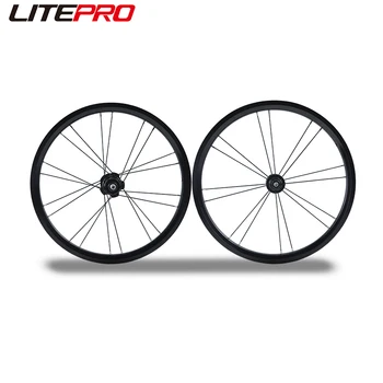 Litepro 16 дюЙмов 349 74x112 мм Внешняя Колесная Пара 7 Скоростей 16 20 Отверстий 4 Подшипника Диски Из Алюминиевого Сплава Для Велосипеда Brompton