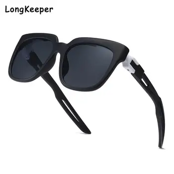 Longkeeper 2023 Y2K Спортивные очки Негабаритные Солнцезащитные очки Мужчины Женщины В большой Оправе Верховая Езда Рыбалка Квадратные Солнцезащитные Очки на открытом воздухе Очки