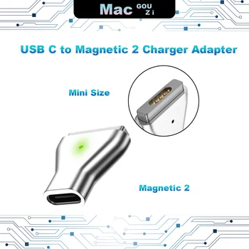 MACGOUZI Совершенно НОВЫЙ Адаптер Зарядного Устройства USB Type-C-Magnetic 2 Для Apple MacBook Air Pro 5A Fast Converter С ЖК-индикатором