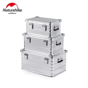 Naturehike 80L Открытый ящик для хранения из алюминиевого сплава, Ящик для хранения походного снаряжения, Дорожный ящик для хранения большой емкости, Коробка для организации