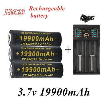 OK Новый аккумулятор 18650 3,7 В 19900 мАч литий-ионный аккумулятор для светодиодного фонарика аккумулятор 18650 Оптом + USB зарядное устройство