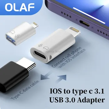 Olaf OTG Адаптер для iOS Lightning Male to Type C Адаптер для iPhone iPad U Disk USB3.0 к Lightning Adaptador Быстрая Зарядка OTG
