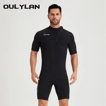 Oulylan 3 ММ Купальник для подводного плавания, Неопреновый гидрокостюм для мужчин, сохраняющий тепло, Костюмы для серфинга с коротким рукавом, для подводного плавания, Женские купальники