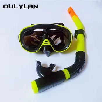 Oulylan Профессиональная маска для подводного плавания с трубкой и дыхательные очки Очки для дайвинга Набор легких дыхательных трубок Маска для подводного плавания