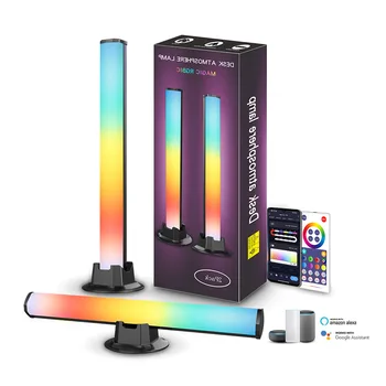 RGB Smart LED Light Bars, настольная лампа Tuya, Поддержка синхронизации музыки по Wi-Fi, Alexa, Google Home, которая для настенных игр с подсветкой телевизора
