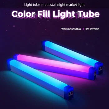 RGB светодиодная лампа Tiktok Прямая трансляция на Youtube Красочная фотография Атмосферное освещение Переносной бар Ночник Lampu с питанием от USB