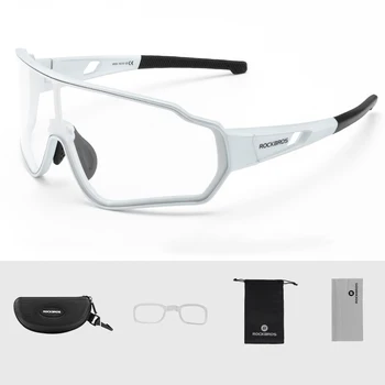 ROCKBROS Фотохромные очки Спортивные Велосипедные Солнцезащитные очки UV400 Анти-ультрафиолетовые Очки Велоспорт Рыбалка Аксессуары для очков на открытом воздухе