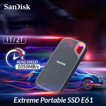 SanDisk PSSD E61 500 ГБ 1 ТБ 2 ТБ 4 ТБ USB 3,2 Gen2 Type-C Для чтения 1050 МБИТ/С Портативные Внешние Твердотельные Накопители NVME SSD для Ноутбука PS5