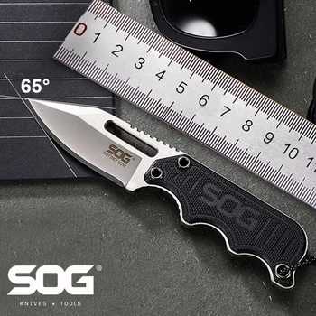 SOG NB1002 NB1012 Instinct Mini Нож С Фиксированным Лезвием Full Tang Регулируемый Зажимной Ремень с Ножнами для Тактического Ножа Шейный Ремешок Для Ножа
