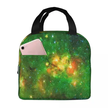 Space Starry Sky Firefly, Термоизолированная сумка для ланча, Изолированная сумка для бенто, Контейнер для ланча, Сумки для еды, холодильник, Ланч-бокс, сумка-тоут