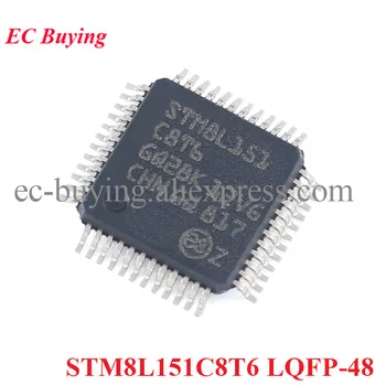 STM8L151C8T6 LQFP-48 STM8 L151C8T STM8L151 LQFP48 16 МГц/64 КБ Флэш-8-битный Чип микроконтроллера MCU IC Контроллер Новый Оригинальный