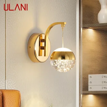 ULANI Gold Crystal Настенный Светильник Nordic Simple Bubble Sconce Light Светодиодные Светильники Для Домашней Спальни Декоративные