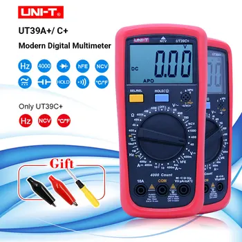 UNI-T UT39A + UT39C + Портативный цифровой мультиметр емкости для электротехнической промышленности multimetro с сигнализацией о перенапряжении и перегрузке по току