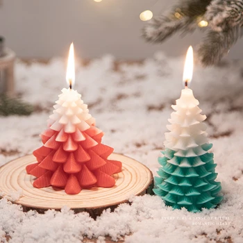 X3 Свечи в виде Рождественской елки, свечи для ароматерапии, Ароматическая свеча из соевого воска, Свадебный сувенир, Ответный подарок для вечеринки, Праздничная свеча
