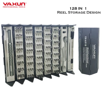 YAXUN YX-6318 Многофункциональный Инструмент для Ремонта 128 в 1 Прецизионный Набор Отверток 3C Комбинированный Универсальный Инструмент Для Мобильных Телефонов