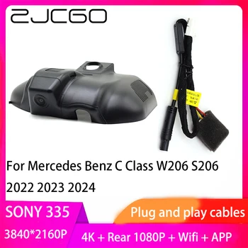 ZJCGO Подключи и Играй Видеорегистратор Dash Cam UHD 4K 2160P Видеомагнитофон для Mercedes Benz C Class W206 S206 2022 2023 2024