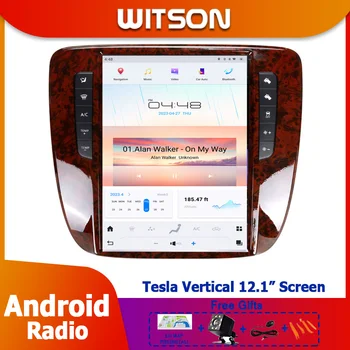 Автомагнитола Android для GMC Yukon Chevrolet Tahoe Chevrolet Silver GPS Tesla Вертикальная автомагнитола с экраном 120,1 