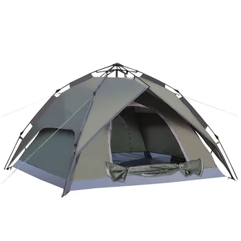 Автоматически и быстро устанавливайте высококачественные кемпинговые палатки на туристических пляжах для 3-4 человек, уличные кемпинговые палатки