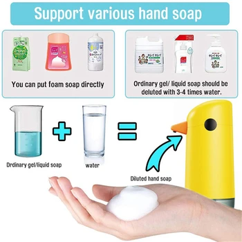 Автоматический дозатор мыла для пены, Детское устройство для мытья рук Little Yellow Duck, Бесконтактный Дозатор Жидкого мыла для мытья рук в ванной