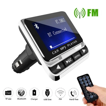 Автомобильный FM-передатчик Bluetooth MP3 Музыкальный плеер 1,4-дюймовый ЖК-экран Громкая связь Адаптер быстрой зарядки FM-модулятор zender