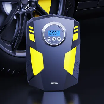 Автомобильный воздушный компрессор Цифровой насос для накачивания шин Автомобильный воздушный насос постоянного тока 12 Вольт 100PSI для автомобилей Мотоциклов Велосипедов