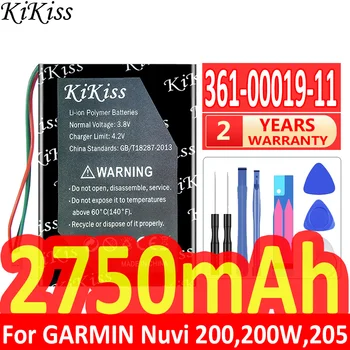 Аккумулятор KiKiss 2750mAh 361-00019-11 Для GARMIN Nuvi 200,200 Вт, 205, 205 T, 205W, 205WT, 250, 252 Вт, 255, 255 T, 255W Батареи + Бесплатные инструменты