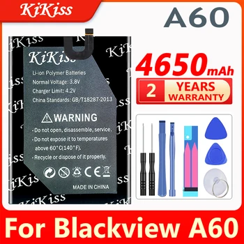 Аккумулятор KiKiss емкостью 4650 мАч для смарт-мобильного телефона Blackview A60 A60, литий-ионный аккумулятор + бесплатные инструменты