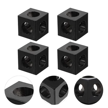 Алюминиевая рама блока Угловой кронштейн Разъем Cube Slot Черный 3D Блок питания
