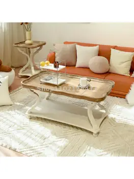 Американский кантри Ретро Креативный скандинавский диван, журнальный столик, небольшая квартира, французская квадратная минималистская мебель для проживания в семье