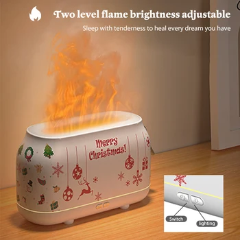 Ароматический диффузор Flame, USB Ультразвуковой увлажнитель воздуха для ароматерапии с ночником, мини-очистители воздуха для дома, спальни, Рождества
