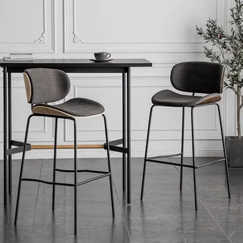 Барные стулья в минималистичном стиле для помещений, терраса, современные дизайнерские обеденные барные стулья Усиливают Скандинавское оформление комнаты Sillas Para Comedor