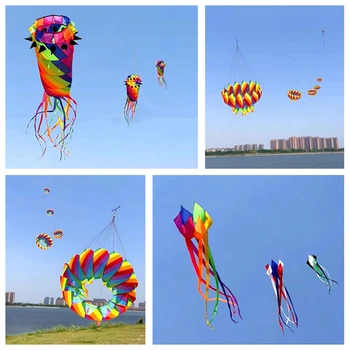 Бесплатная Доставка 400 см воздушный змей windsocks полет для взрослых воздушные змеи шоу воздушных змеев кулон надувные воздушные змеи парашют игрушка dragon fly winder