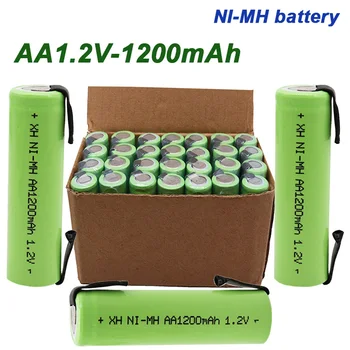 Бесплатная доставка аккумулятор 1,2 В типа АА аккумуляторная батарея 1200 мАч никель–металлогидридный аккумулятор типа АА + СДЕЛАЙ сам для электробритвы для зубных щеток