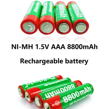 Бесплатная доставка Никель-водородная аккумуляторная батарея NI-MH 1,5 В AAA 8800 мАч, зарядное устройство, используемое для температурного пистолета, фонарика и т. Д.