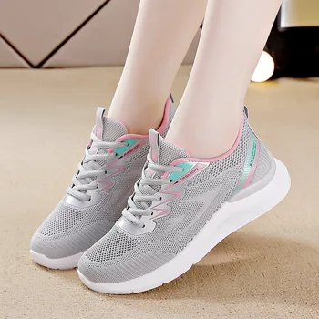 Весенняя спортивная обувь, женские 2023 Новые Легкие кроссовки для бега, Амортизирующая Удобная обувь для путешествий, Сетчатая Дышащая Повседневная обувь
