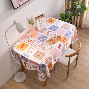 Ветровая скатерть, компьютерный стол в общежитии с милым девичьим сердечком, детский коврик для стола, столовое полотенце, сетка для чайного столика, красная маленькая свежая