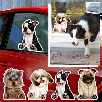 Водонепроницаемые наклейки из ПВХ с животными, милые наклейки на бампер автомобиля, наклейки для собак, дверные наклейки, Книжка с наклейками для взрослых
