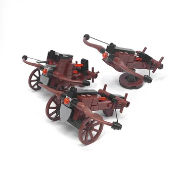 Военный MOC средневековья, совместимый со строительными блоками LEGO, Баллистой, лучником, осадными машинами, моделью оружия, кирпичами, игрушками