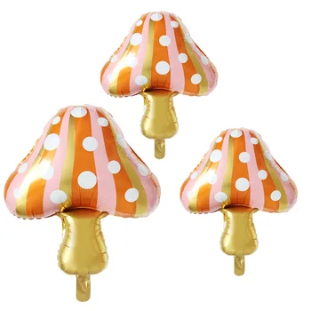 Воздушные шары из фольги с грибами, принадлежности для тематической вечеринки в Сказочном саду, Осенние украшения на День Благодарения, Лесные растения, Воздушные шары на открытом воздухе