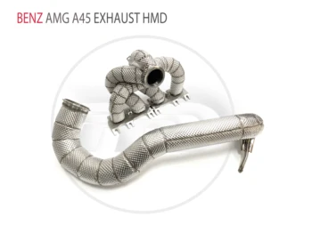Выпускная Система HMD Коллекторы и Водосточная труба из Нержавеющей Стали для Mercedes Benz AMG A45 W176 Catless Turbo Pipe