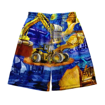 Гавайские пляжные шорты, мужская и женская одежда, повседневные шорты с цифровой 3D печатью, модные брюки для пары