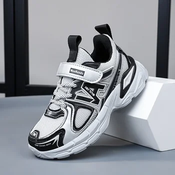 Горячая распродажа 2023 года Подростковые кроссовки для мальчиков Детская брендовая обувь Кроссовки на мягкой подошве Дышащая спортивная обувь для мальчиков Студенческая